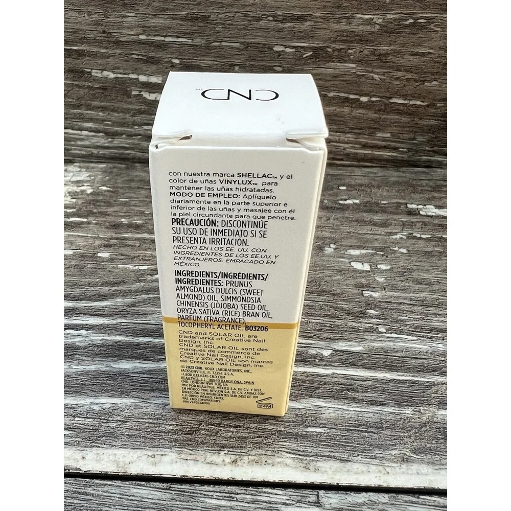 CND Solar Oil Nail Cuticle Care Conditioner 0.25 Fl Oz Travel Size Vitamin E New